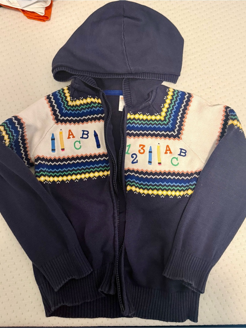 Gymboree Navy Hooded Knit Zip Cardigan Sweater - Kids